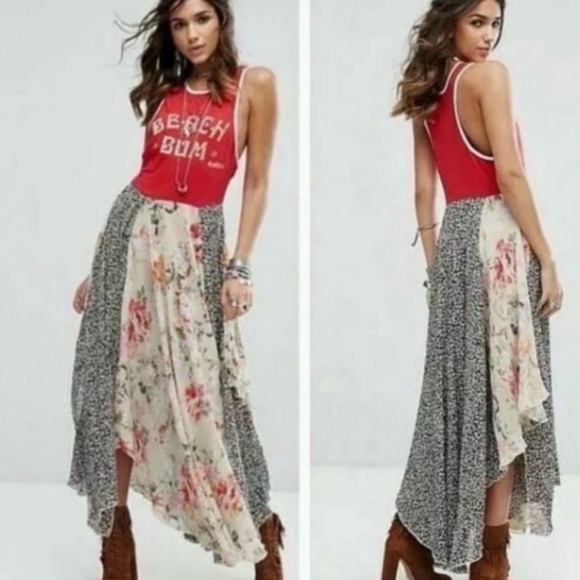 Free People Beach Bum Floral and Leopard Print Maxi Dress - Picture 5 of 5